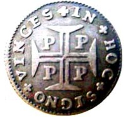 Reverso de 3 Vinténs - João V (ceca de Oporto)
