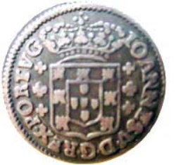 Anverso de 3 Vinténs - João V (ceca de Oporto)