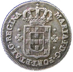 Anverso de 3 Vintens - María I