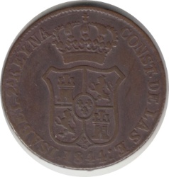 Reverso de 3 Cuartos de Real (3 CUAR)