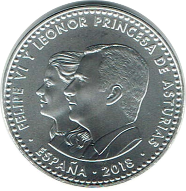 Moneda 30 Euros - Felipe VI (1300 aniversario del Reino de Asturias) | 2018 - Anverso Anverso de 30 Euros - Felipe VI (1300 aniversario del Reino de Asturias)