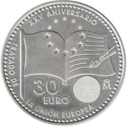 Reverso de 30 Euros - Felipe VI (Tratado de la Unión Europea)
