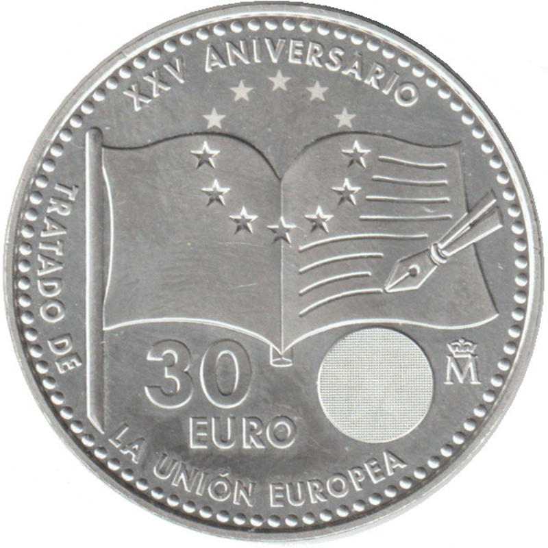 Reverso de 30 Euros - Felipe VI (Tratado de la Unión Europea)