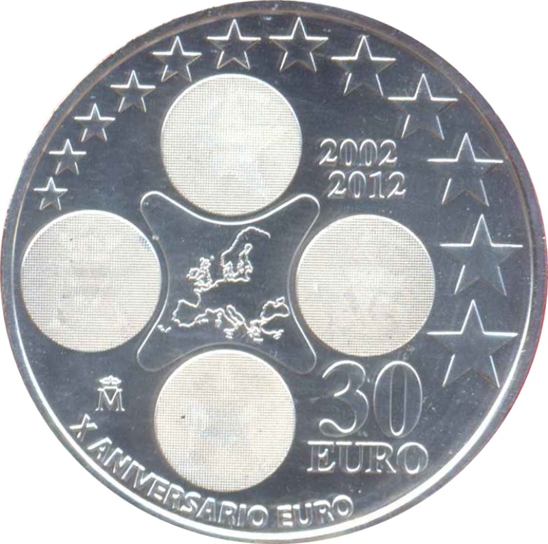 Reverso de 30 Euros - Juan Carlos I (Euro Circulación)