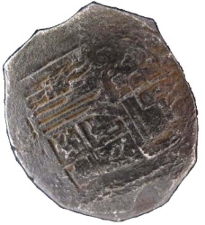 Reverso de 300 Reales (Réais) - Afonso VI (Contrasello "Coronado 300" sobre "4 Reales (Réais) - Felipe IV")