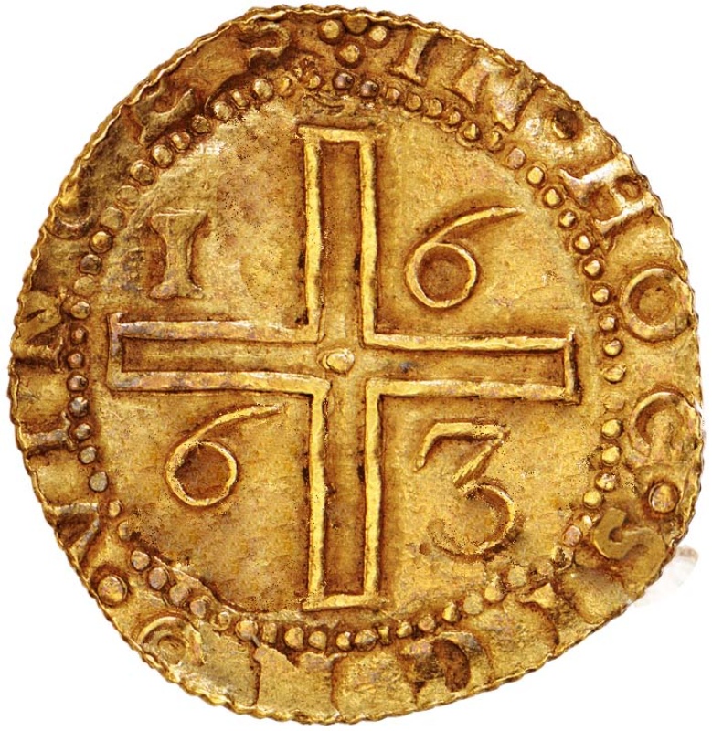 Moneda 4 Cruzados - Alfonso VI | 1660 - 1663 - Reverso Reverso de 4 Cruzados - Alfonso VI