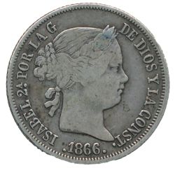Reverso de 40 Céntimos de Escudo - Isabel II