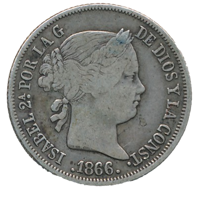 Reverso de 40 Céntimos de Escudo - Isabel II