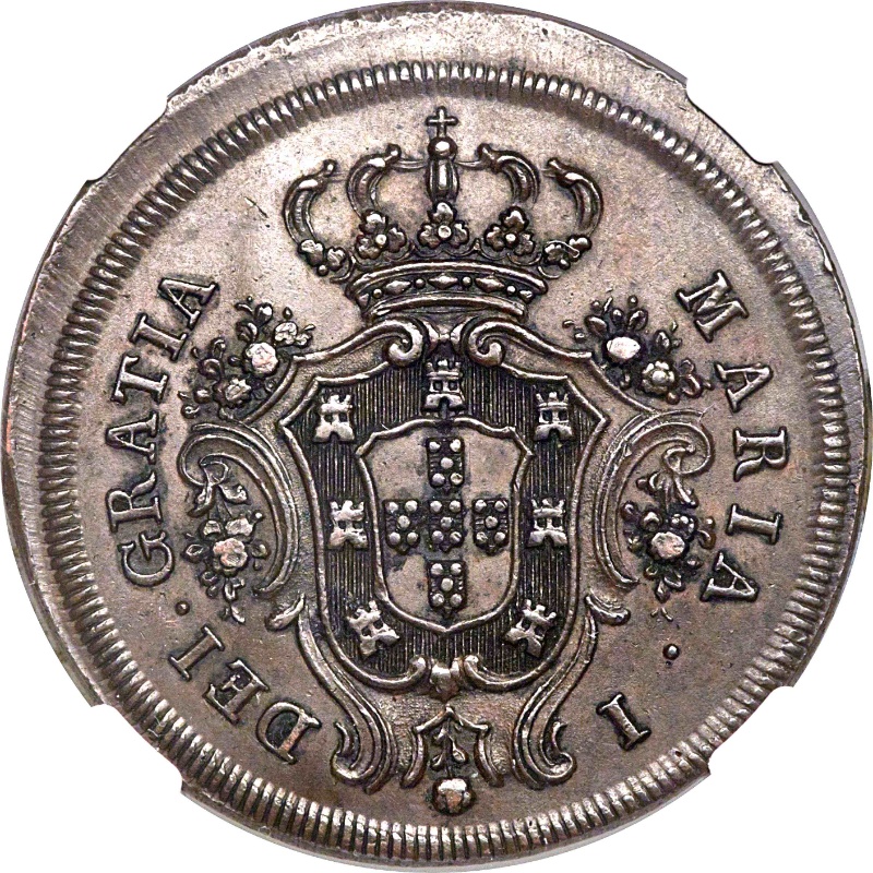 Anverso de 40 Reales (Réais) - María I (Patrón)