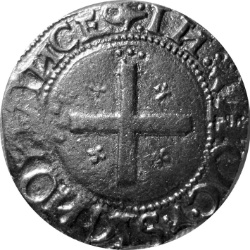 Reverso de 40 (XXXX) Reais "Real Português" - João III (Cruz con pequeños cuadrifolios, Lisboa)
