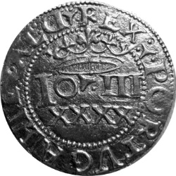 Anverso de 40 (XXXX) Reais "Real Português" - João III (Cruz con pequeños cuadrifolios, Lisboa)