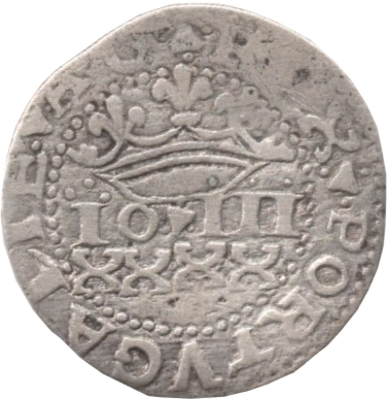 Moneda 40 (XXXX) Reales (Réais) "Real Português" - João III (Cruz con arandelas pequeñas, Lisboa) | 1538 - 1555 - Anverso Anverso de 40 (XXXX) Reales (Réais) "Real Português" - João III (Cruz con arandelas pequeñas, Lisboa)