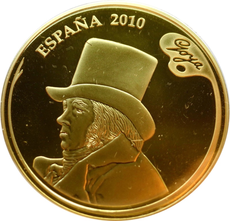 Moneda 400 Euros (Francisco de Goya) | 2010 - Anverso Anverso de 400 Euros (Francisco de Goya)