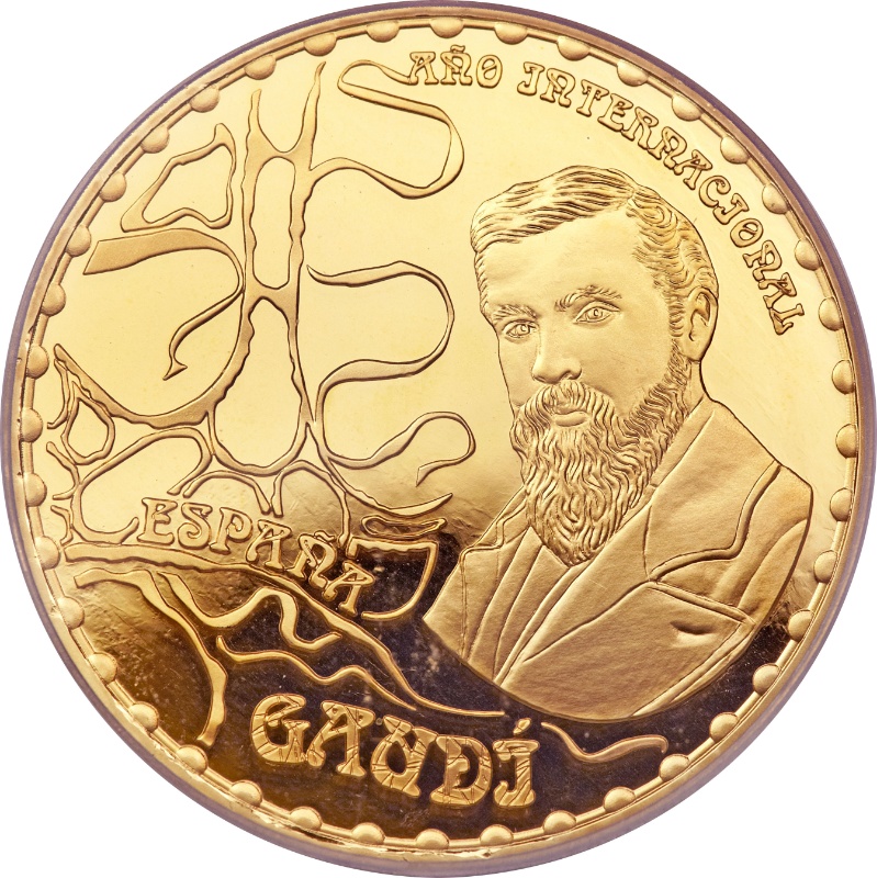 Moneda 400 Euros (Gaudi - Casa Batlló) | 2002 - Anverso Anverso de 400 Euros (Gaudi - Casa Batlló)