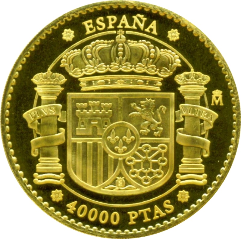 Moneda 40.000 Pesetas (Carlos V) | 2000 - Anverso Anverso de 40.000 Pesetas (Carlos V)