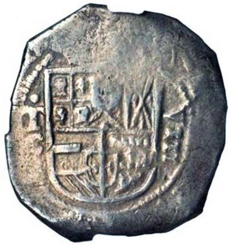 Moneda 480 Reales (Réais) - João IV (Contramarca "Coronado 480" sobre España-América 8 Reales) | 1643 - Reverso Reverso de 480 Reales (Réais) - João IV (Contramarca "Coronado 480" sobre España-América 8 Reales)