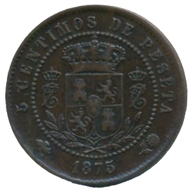 Anverso de 5 Céntimos - Carlos VII (pretendiente)