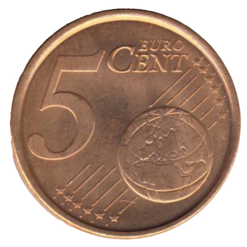 Reverso de 5 Céntimos de euro (1er tipo)