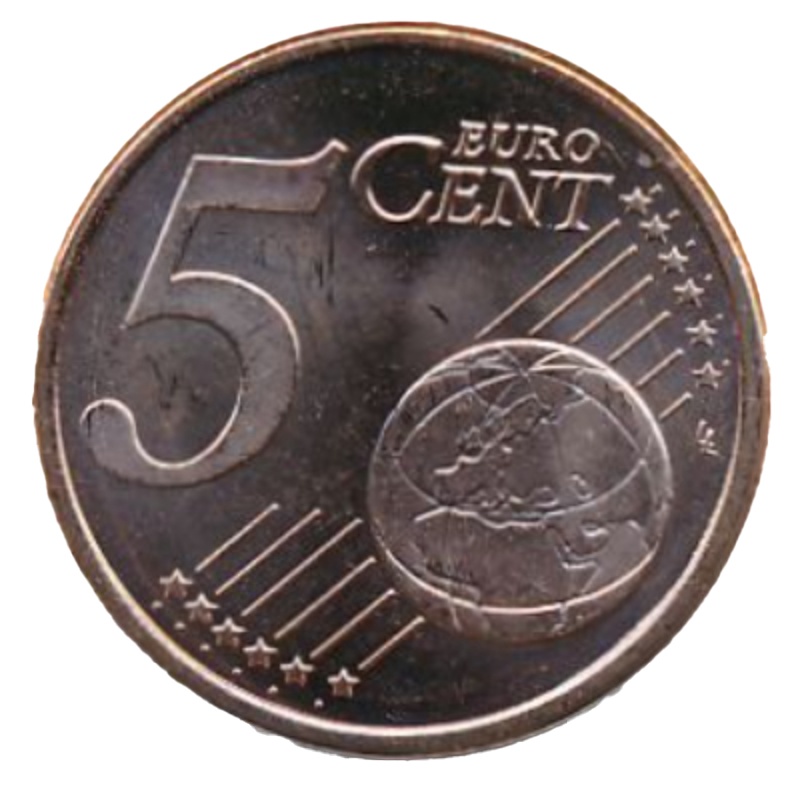 Reverso de 5 Céntimos de euro (2º tipo)