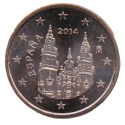 Anverso de 5 Céntimos de euro (2º tipo)