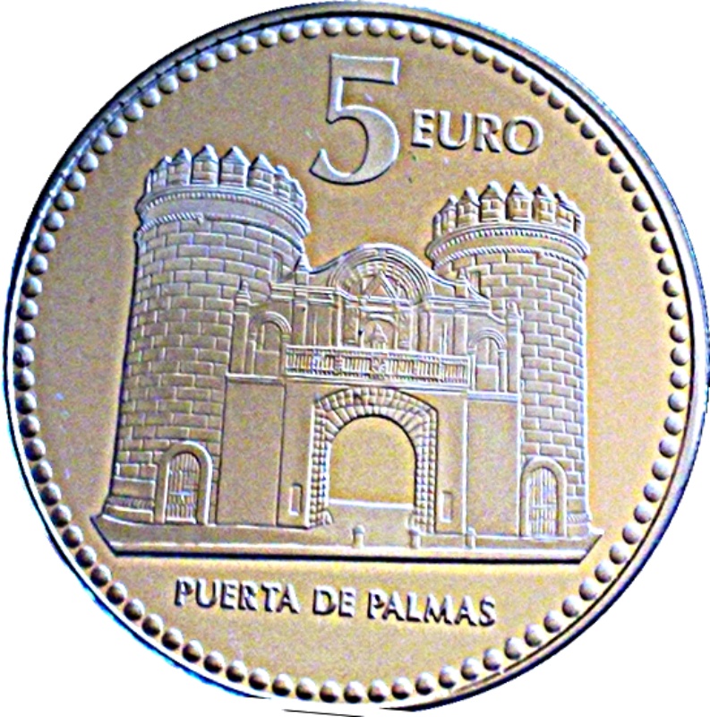 Reverso de 5 Euros (Badajoz)