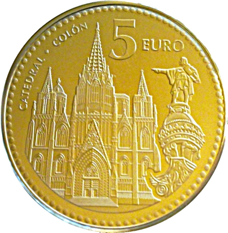 Reverso de 5 Euros (Barcelona)