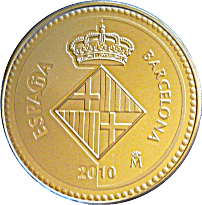 Anverso de 5 Euros (Barcelona)