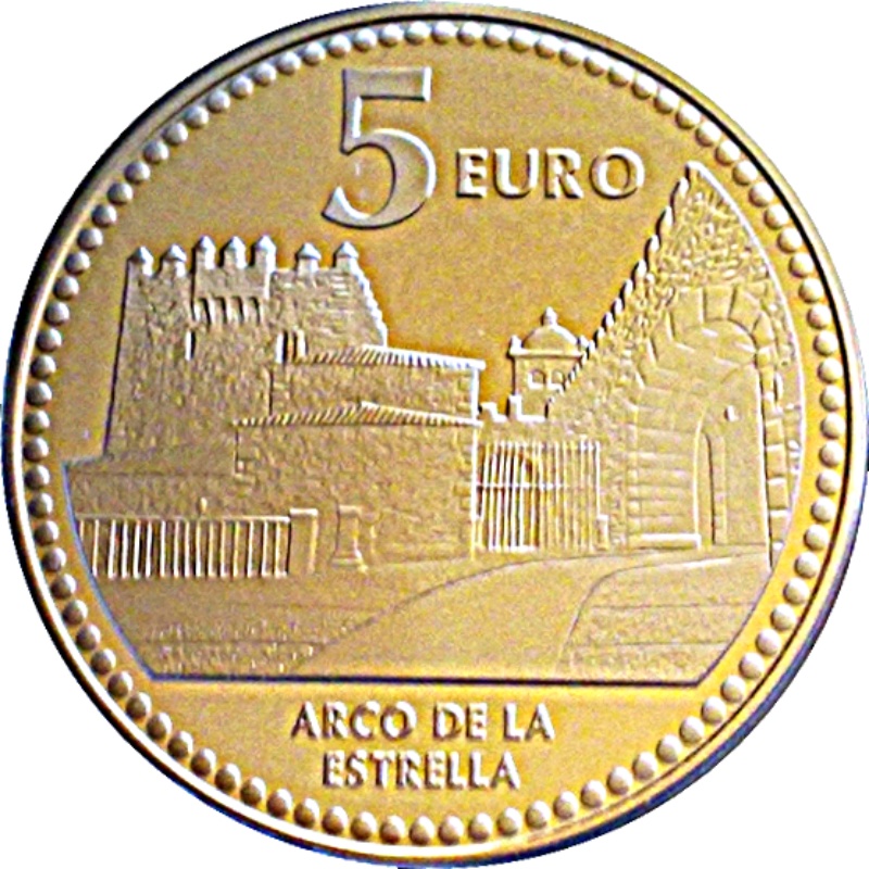 Moneda 5 Euros (Cáceres) | 2011 - Reverso Reverso de 5 Euros (Cáceres)