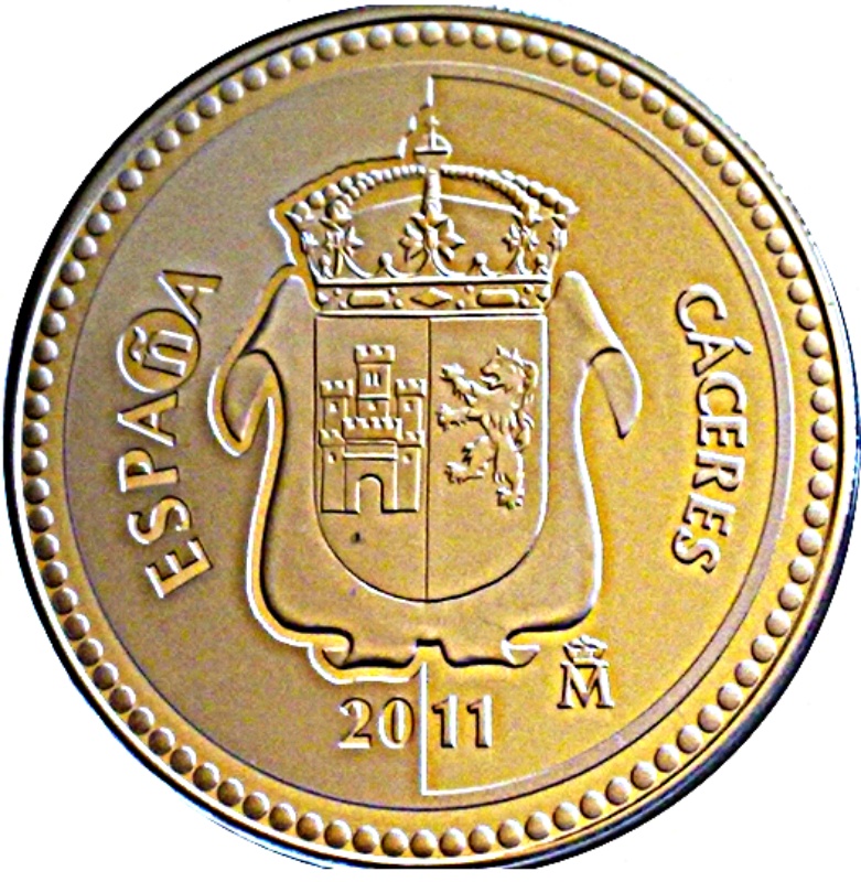Moneda 5 Euros (Cáceres) | 2011 - Anverso Anverso de 5 Euros (Cáceres)