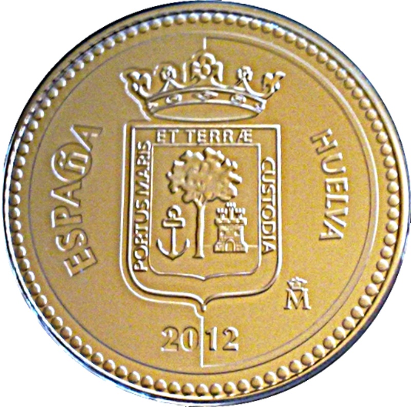 Moneda 5 Euros (Huelva) | 2012 - Anverso Anverso de 5 Euros (Huelva)
