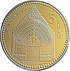 Reverso de 5 Euros (Huesca)