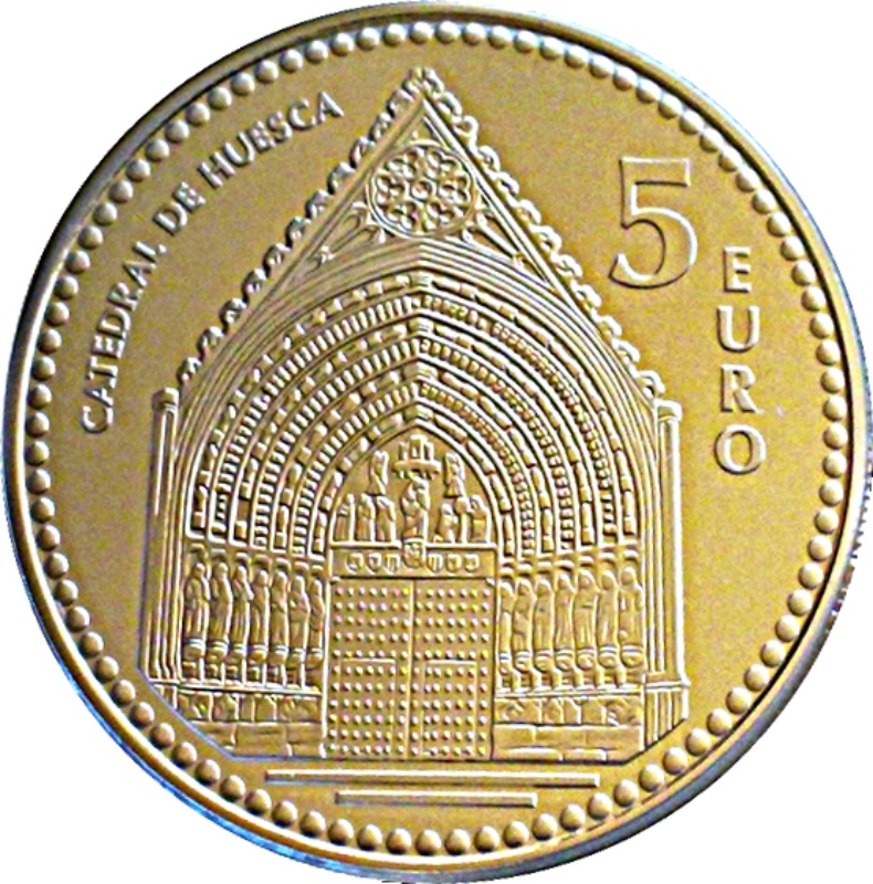 Reverso de 5 Euros (Huesca)