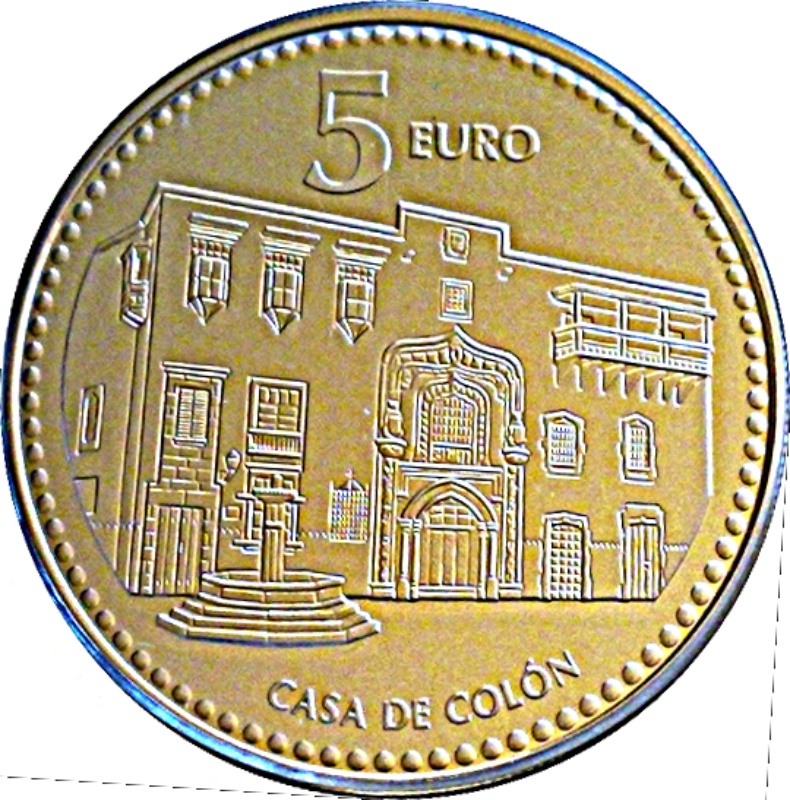 Reverso de 5 Euros (Las Palmas de Gran Canaria)
