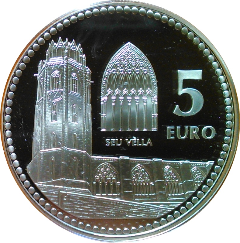Moneda 5 Euros (Lérida) | 2012 - Reverso Reverso de 5 Euros (Lérida)