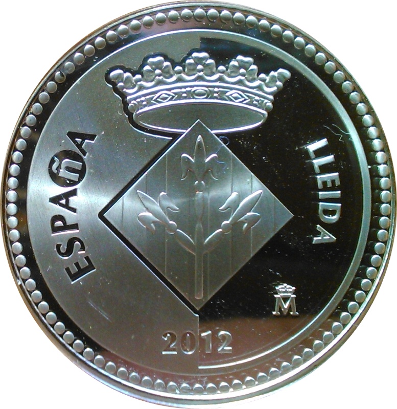 Moneda 5 Euros (Lérida) | 2012 - Anverso Anverso de 5 Euros (Lérida)