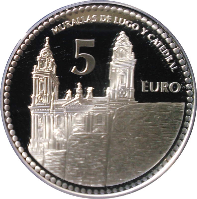 Reverso de 5 Euros (Lugo)