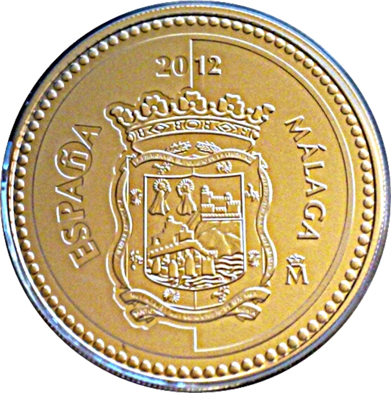 Moneda 5 Euros (Málaga) | 2012 - Anverso Anverso de 5 Euros (Málaga)