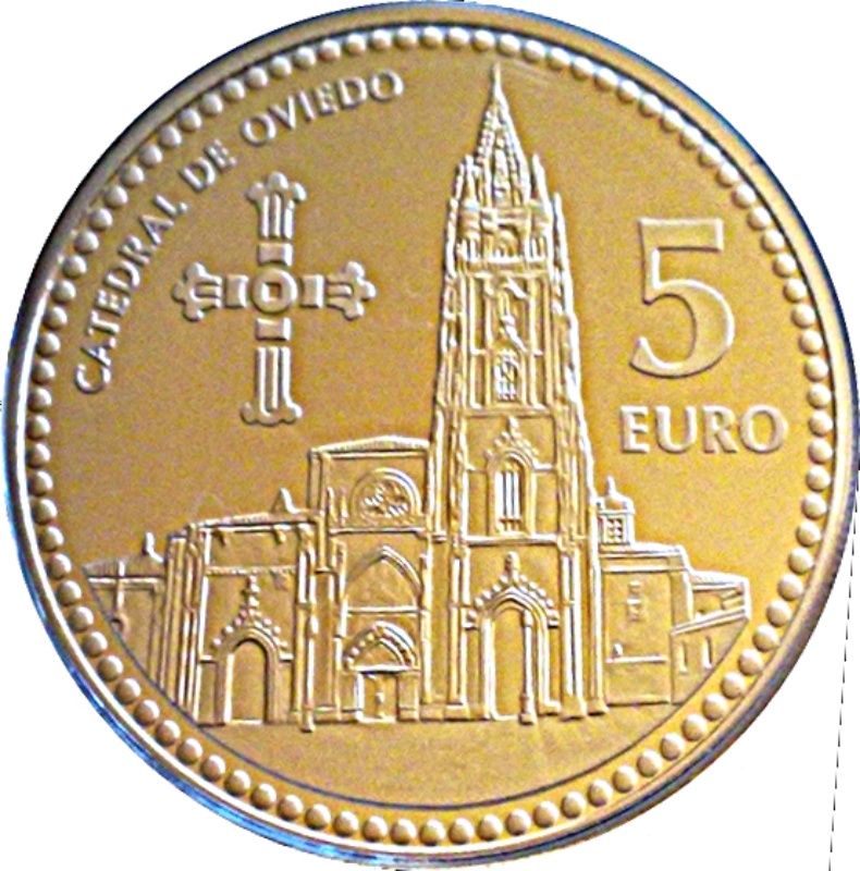 Reverso de 5 Euros (Oviedo)