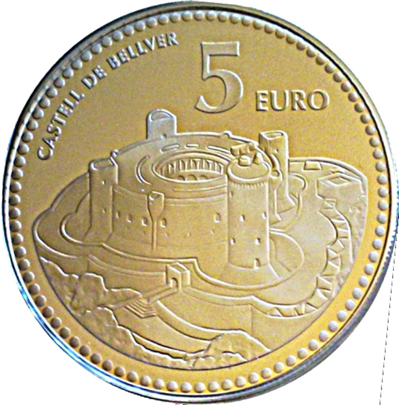 Moneda 5 Euros (Palma de Mallorca) | 2011 - Reverso Reverso de 5 Euros (Palma de Mallorca)