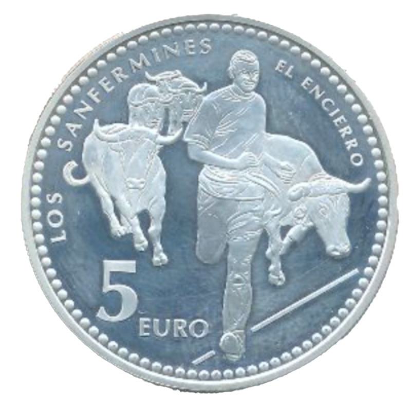 Anverso de 5 Euros (Pamplona)