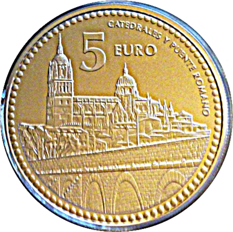 Moneda 5 Euros (Salamanca) | 2012 - Reverso Reverso de 5 Euros (Salamanca)