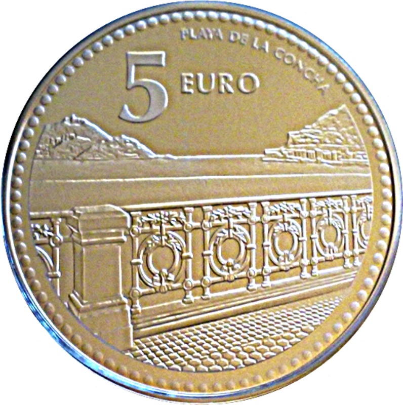 Reverso de 5 Euros (San Sebastián)