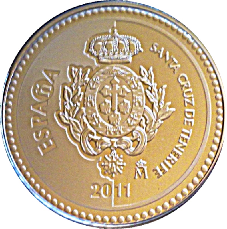 Moneda 5 Euros (Santa Cruz de Tenerife) | 2011 - Anverso Anverso de 5 Euros (Santa Cruz de Tenerife)