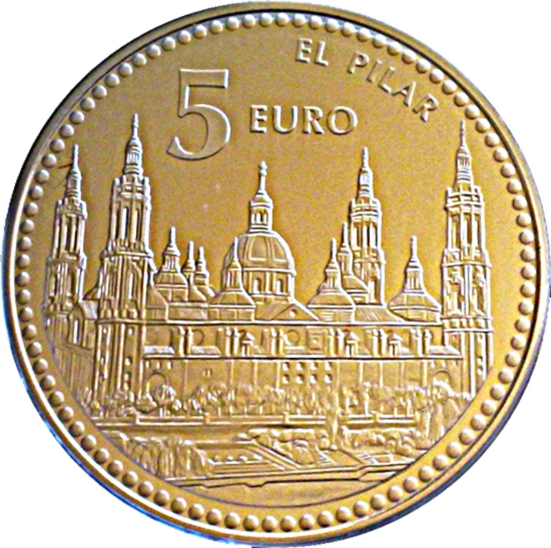 Reverso de 5 Euros (Zaragoza)