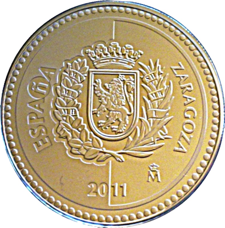 Anverso de 5 Euros (Zaragoza)