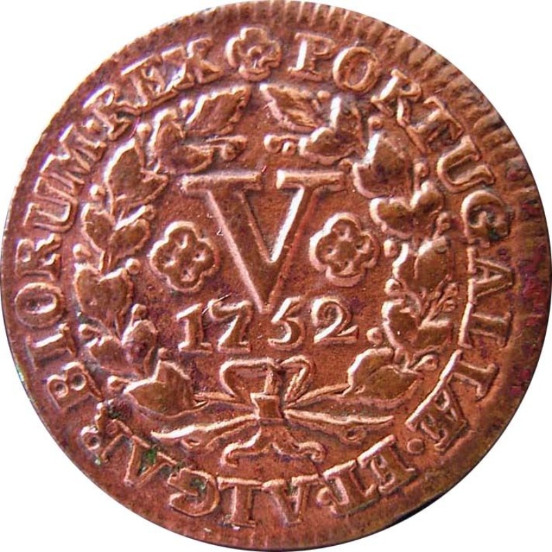 Moneda 5 Reales (Réais) - José I | 1751 - 1776 - Reverso Reverso de 5 Reales (Réais) - José I