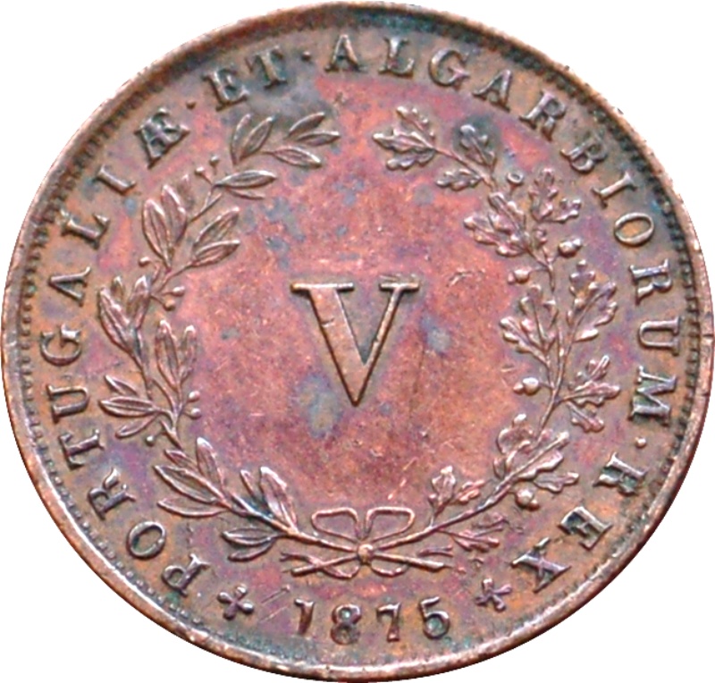 Moneda 5 Reales (Réais) - Luiz I | 1867 - 1879 - Reverso Reverso de 5 Reales (Réais) - Luiz I
