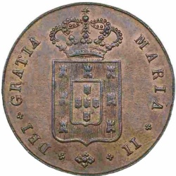 Anverso de 5 Reales (Réais) - María II
