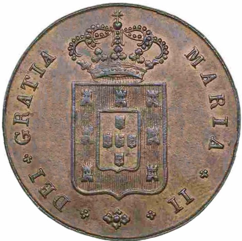 Moneda 5 Reales (Réais) - María II | 1836 - Anverso Anverso de 5 Reales (Réais) - María II