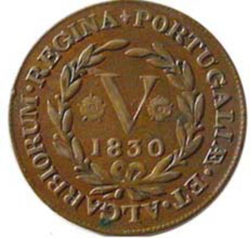 Moneda 5 Reales (Réais) - María II (ceca de Londres) | 1830 - Reverso Reverso de 5 Reales (Réais) - María II (ceca de Londres)